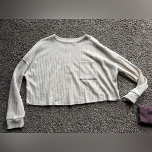 Moa Moa Cream Long Sleeve Top